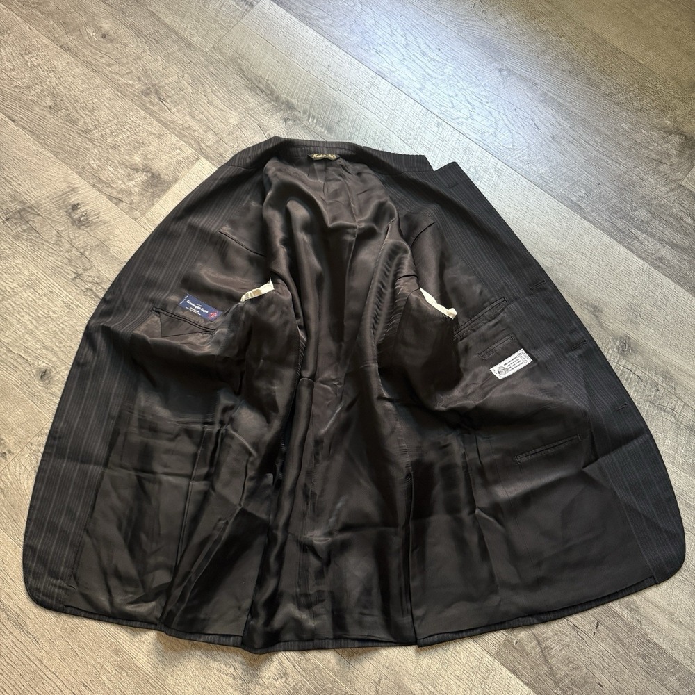 Ermenegildo Zegna Traveler Blazer Men 42R 100% Wool Striped Jacket Made In Italy - Picture 5 of 14
